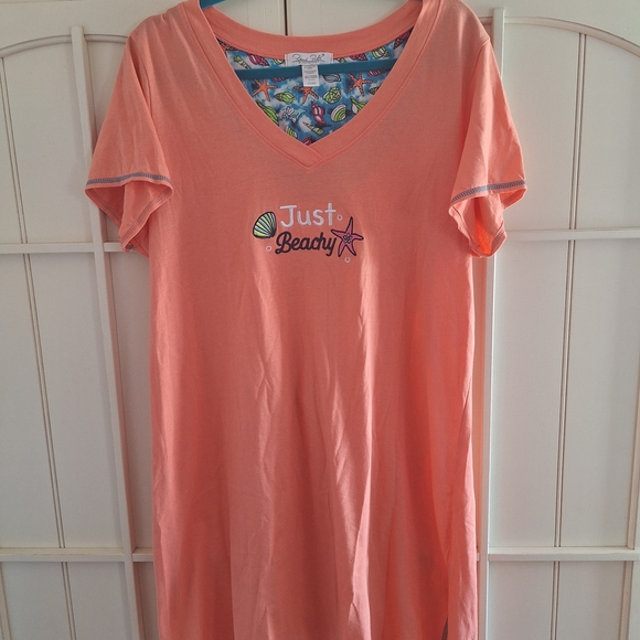 Rene Rofe Orange and Blue Seashell Sleepwear - Picture 1 of 10